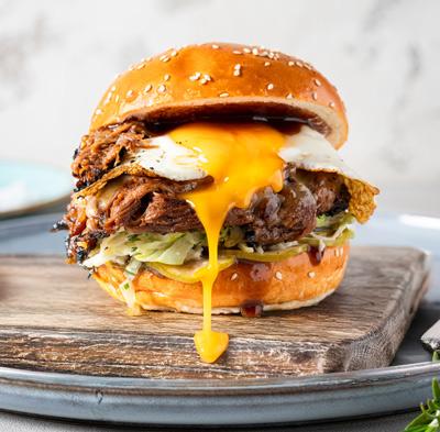 pulled brisket burger 